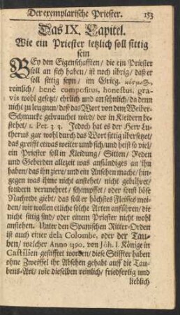 Das IX. Capitel. Wie ein Priester letzlich soll sittig sein.