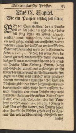 Das IX. Capitel. Wie ein Priester letzlich soll sittig sein.