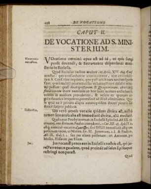 Caput II. De Vocatione Ad S. Ministerium.