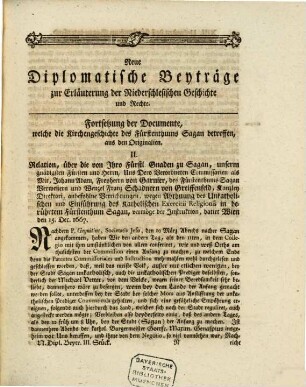 Siegismund Justus Ehrhardts, ... Neue Diplomatische Beyträge zur Erläuterung der alten Niederschlesischen Geschichte und Rechte. 3. 1773