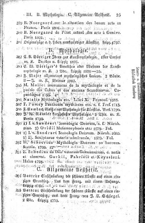 C. Allgemeine Aesthetik.