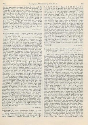 246-247 [Rezension] Bauer, Walter, Das Johannesevangelium, erklärt. 2., völlig neu bearb. Aufl