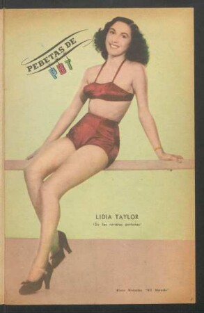 Lidia Taylor (de las revistas porteñas) - [Fotografía] : Pebetas de PBT