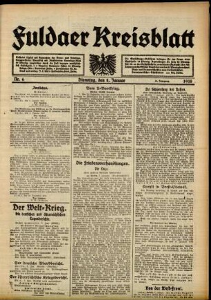 Ausgabe vom Dienstag, den 08. Januar 1918.
