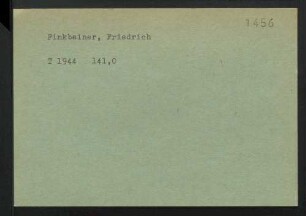 Finkbeiner, Friedrich