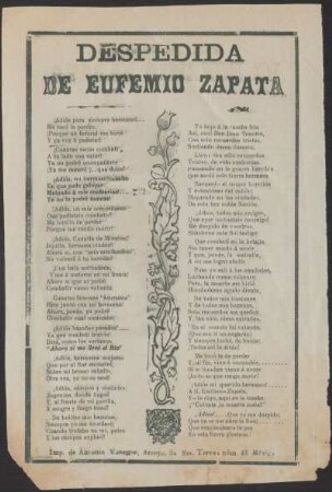 Despedida de Eufemio Zapata