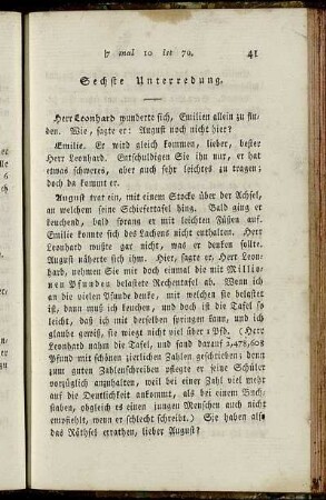 Sechste Unterredung.
