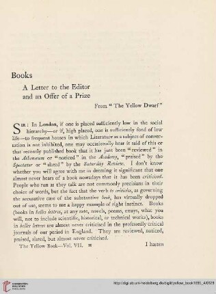 7: Books : a letter to the editor and an offer of a prize