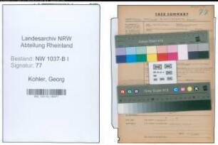 Entnazifizierung Georg Kohler , geb. 00.00.0000 (Justizsekretaer)