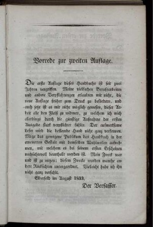 Vorrede zur zweiten und ersten Auflage.