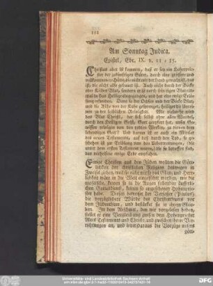 Am Sonntag Judica. Epistel, Ebr. IX. v. 11 - 15.