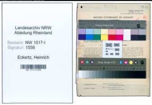 Entnazifizierung Heinrich Eckertz , geb. 15.07.1898 (Gesellschafter)