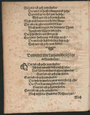 Dawieder eine Lutherische sehlige arth zu sterben: