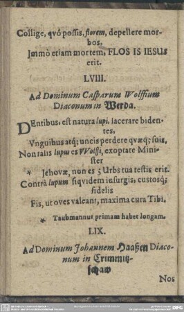 LIX. Ad Dominum Johannem Haaßen