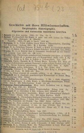 Catalog Nr. ... des antiquarischen Bücherlagers von L. M. Glogau Sohn in Hamburg : [Ab Nr. 34 auch m. d. Tit.:] Des Hamburger Antiquar, 23