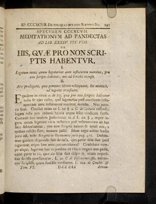 945-951, Sp. 397. De his, quae pro non scriptis ...