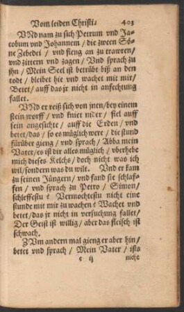 Vom leiden Christi. [Anfang fehlt]