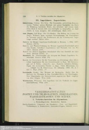 K. Verkehrsanstalten; Posten Und Telegraphen; Eisenbahnen; Wasserstrassen Und Häfen