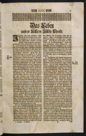 1-23, Das Leben unsers Herrn Jesu Christi