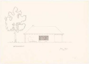 Gartenhaus: Seitenansicht 1:50
