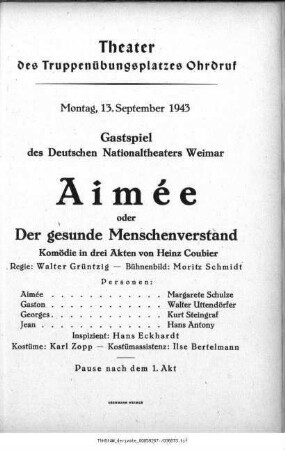Aimée oder Der gesunde Menschenverstand