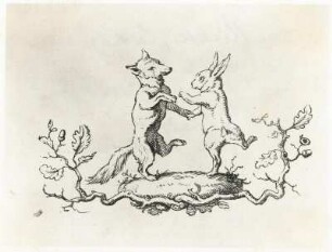Richter, Ludwig: Matten Has. Illustration aus der Folge "Voer de Goern" zu K. Groth. 1858. Holzschnitt; 58 x 94 mm. Dresden: Kupferstich-Kabinett