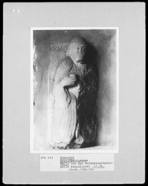 Thronender Christus, Maria und der heilige Petrus — Maria