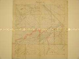 Militärische Stellungskarte aus dem Gebiet von Forges (Westfront) / Karte aus dem Gebiet von Verdun