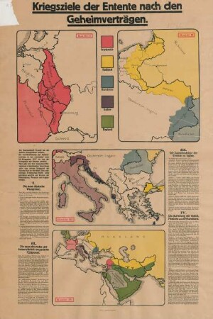 Kriegsziele der Entente nach den Geheimverträgen