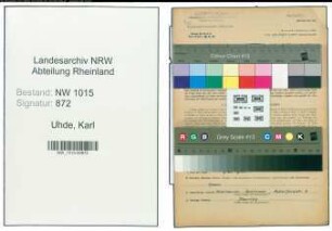 Entnazifizierung Karl Uhde , geb. 22.05.1909 (Ingenieur)