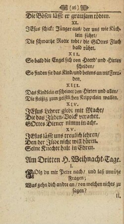 Am Dritten H. Weihnacht-Tage