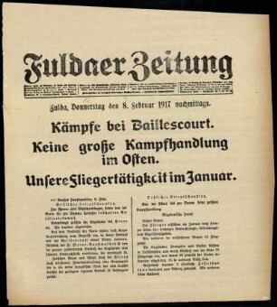 Zweite Ausgabe vom Donnerstag, den 08. Februar 1917.