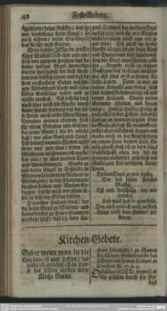 Kirchen-Gebete