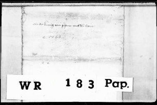 Aufzeichnung über den Vortrag des Gesandten von Ludwig von Savoyen König von Zypern, der für seinen von König Jakob vertriebenen Herrn dessen Oheim und Tante, den Grafen Ulrich und seine Gemahlin, um Hilfe bittet.