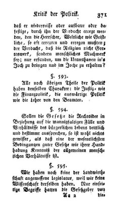 [6. Uebrige Theile der Politik.]