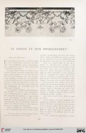 Le dessin et son enseignement
