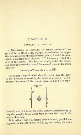 Chapter II. Couples of forces.