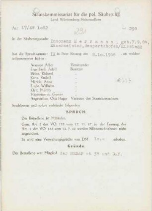 Herrmann, Innozenz
