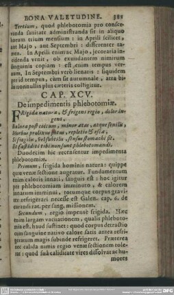 Cap. XCV. De impedimentis phlebotomiae