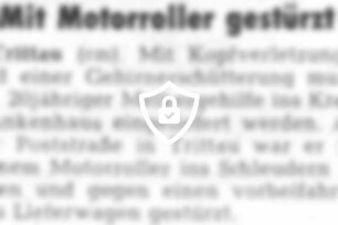 Mit Motorroller gestürzt