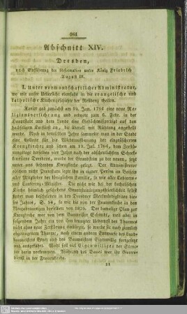 Abschnitt XIV. Dresden nach Einführung der Reformation unter König Friedrich August III.