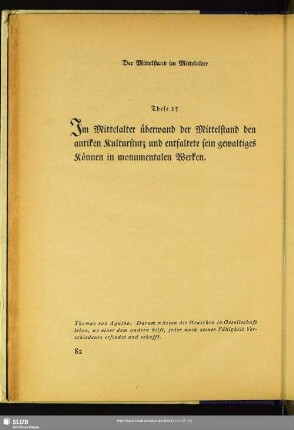 These 15: Der Mittelstand im Mittelalter