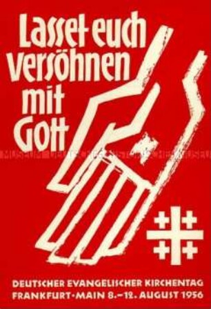 Postkarte zum Deutschen Evangelischen Kirchentag 1956 in Frankfurt/Main