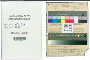 Entnazifizierung Jakob Doering , geb. 23.01.1895 (Einzelhaendler)