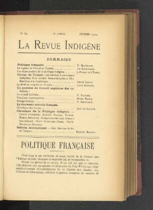 Nr. 82. 8e Année. Fevrier 1913.