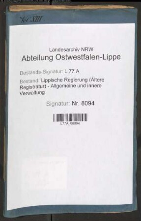 (Obst)baumbepflanzung an den Landstraßen (Chausseen), Bd. 13