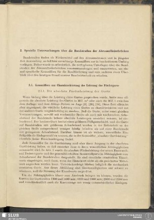 2. Spezielle Untersuchungen über die Bandstraßen der Abraumförderbrücken