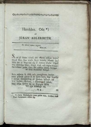 Handelen. Ode)