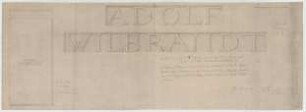 Fischer, Theodor; Tübingen; Grabmal Wilbrandt - Grabplatte (Ansicht)
