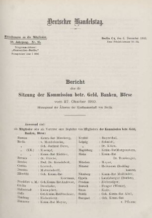 50. Jahrg. Nr. 25., ... den 6. Dezember 1910